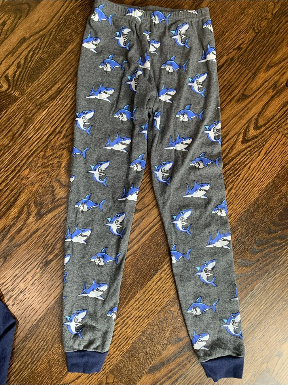Boys' Shark Graphic Raglan Pajama Set - Navy & Gray